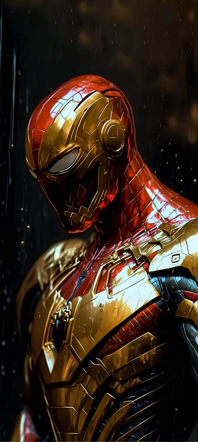 Spider Iron Suit iPhone Wallpaper HD