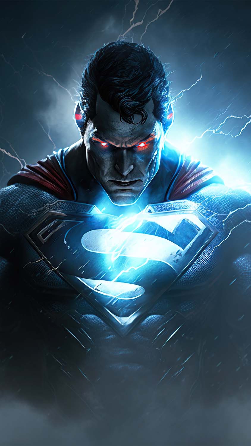 Superman Glowing eyes iPhone Wallpaper HD