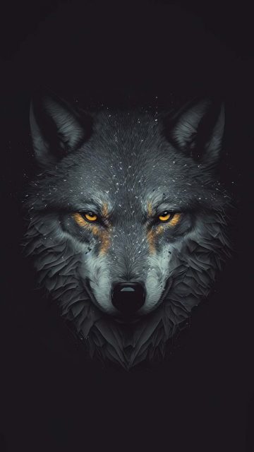 Wolf Digital Artwork iPhone Wallpaper HD