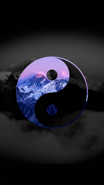 Yin Yang Mountain iPhone Wallpaper HD