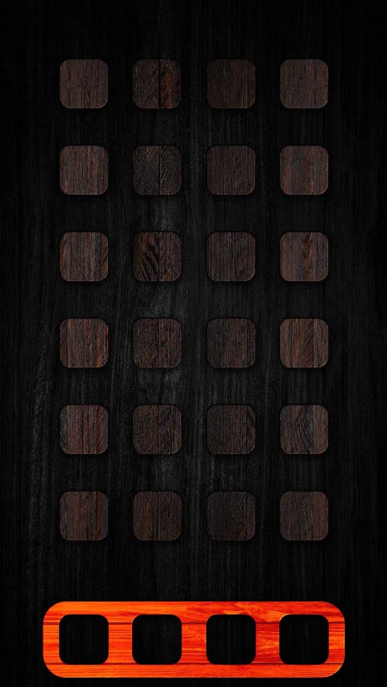 iOS Wooden App Dock iPhone Wallpaper HD - iPhone Wallpapers