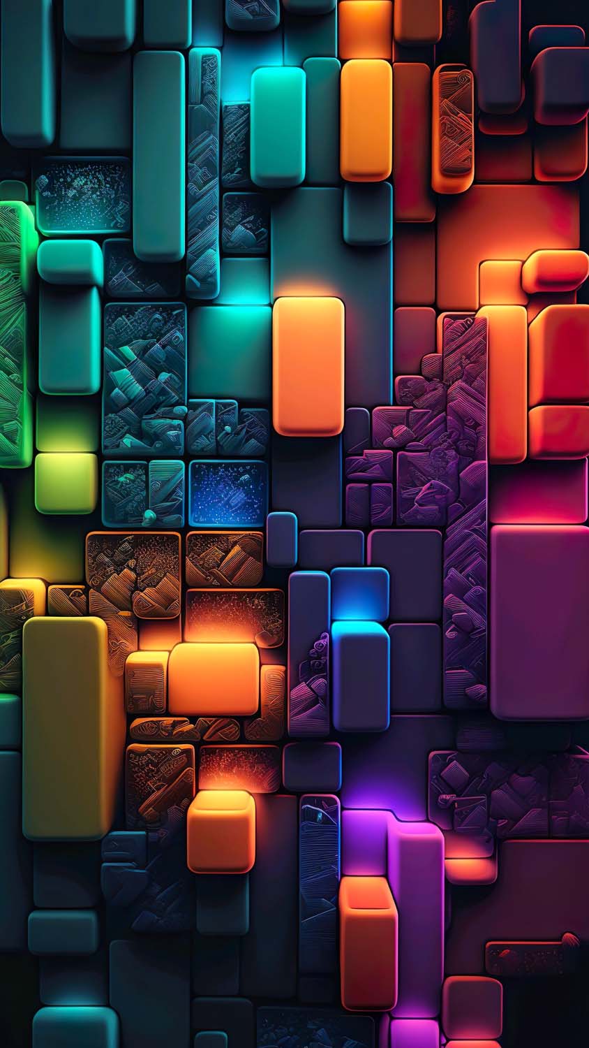 3D Bricks Wall iPhone Wallpaper HD