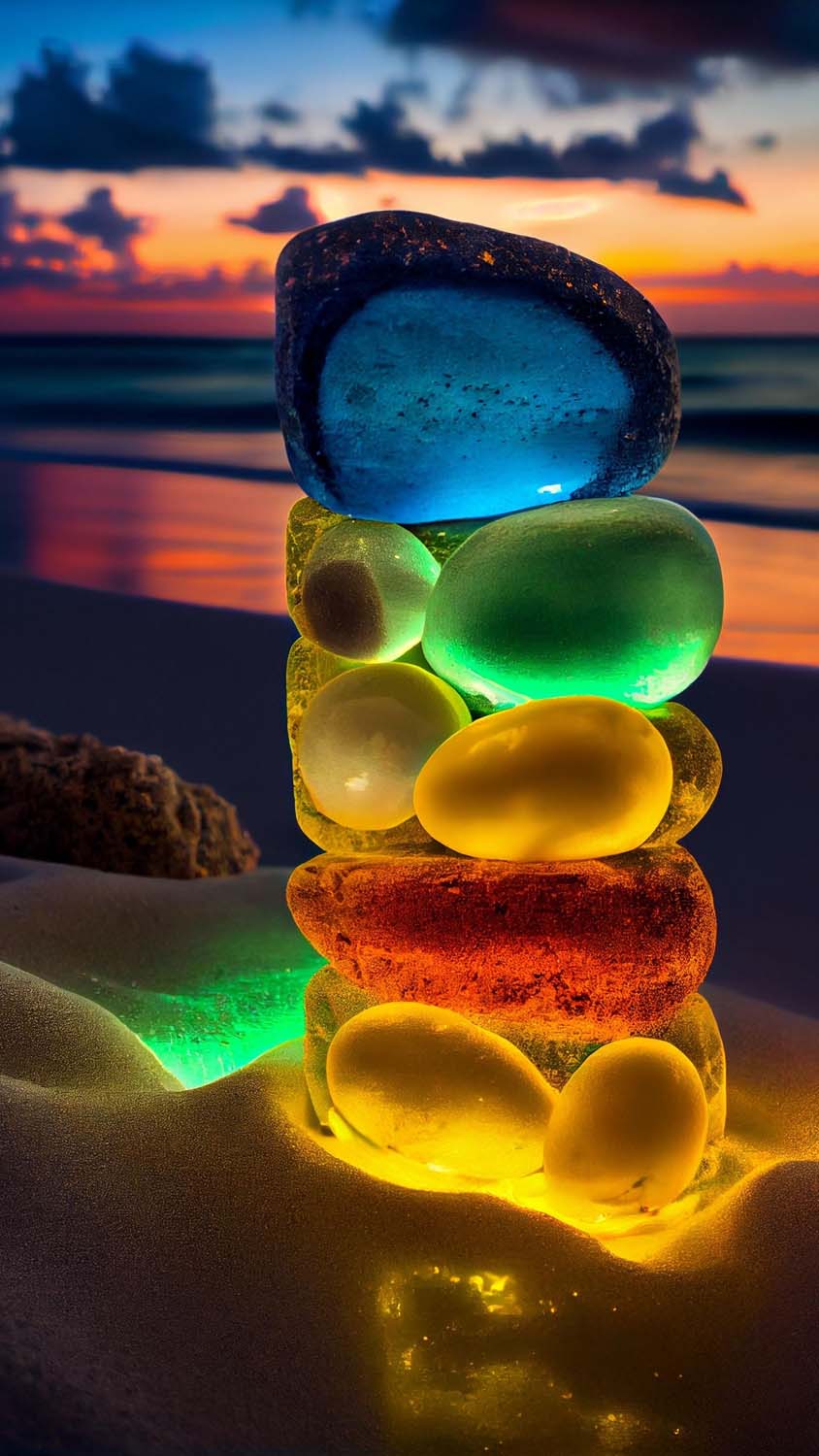 Beach Stones iPhone Wallpaper HD