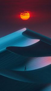 Blood Moon Desert iPhone Wallpaper HD
