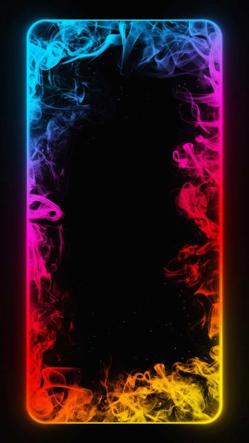 Colorful Smoke Frame iPhone Wallpaper HD