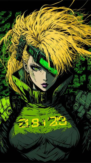 Cyberpunk Anime Girl iPhone Wallpaper HD