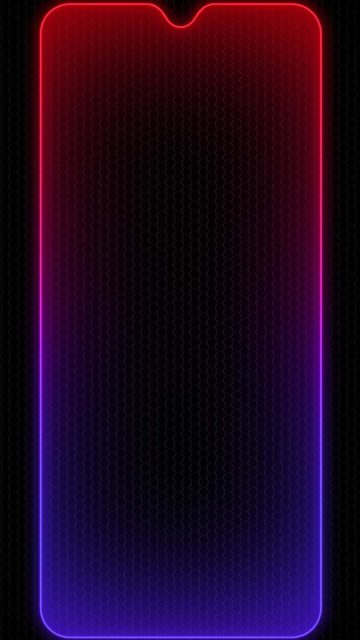 Dark Hexagonal Neon Border Wallpaper