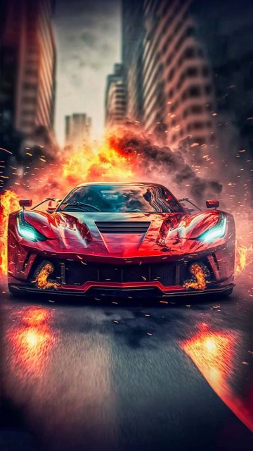 Ferrari Fire iPhone Wallpaper HD