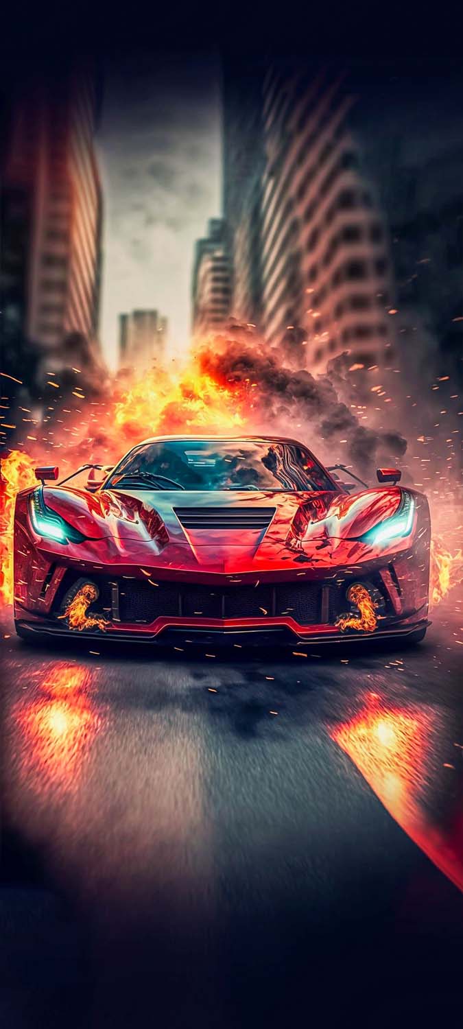 Ferrari Fire iPhone Wallpaper HD