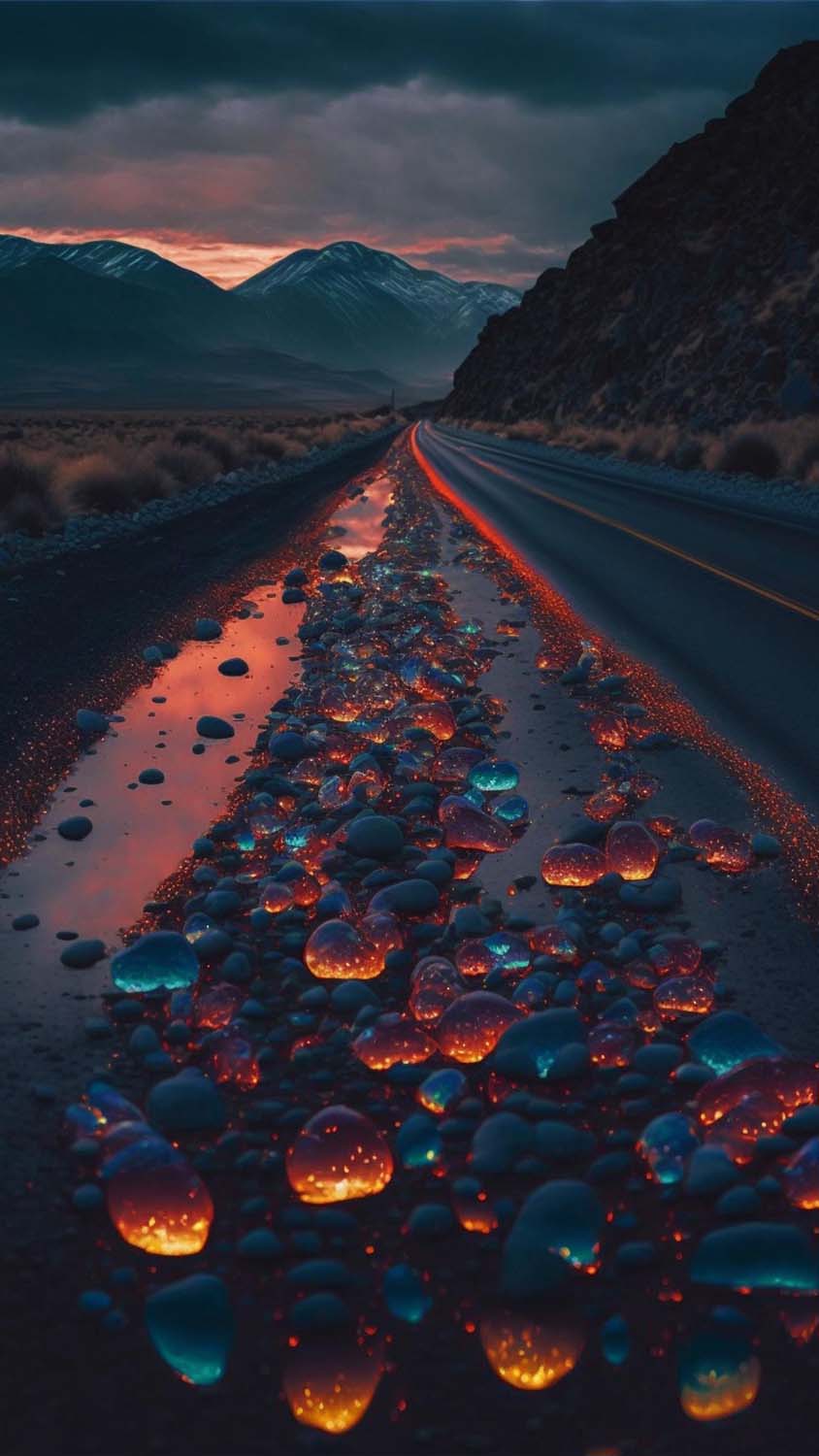 Glowing Stones iPhone Wallpaper HD