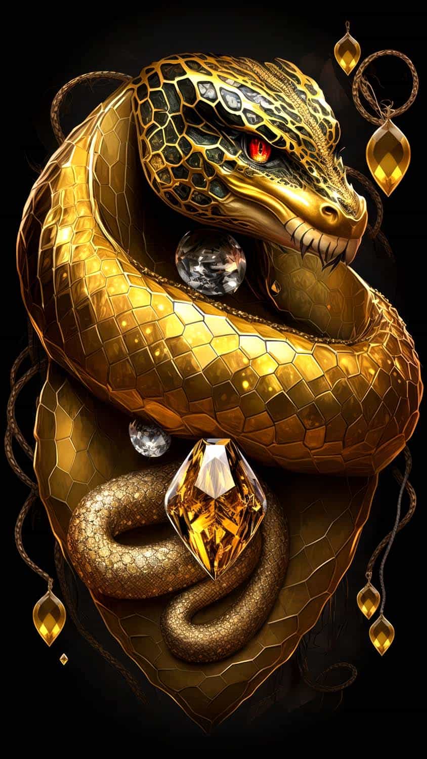 Golden Snake iPhone Wallpaper HD