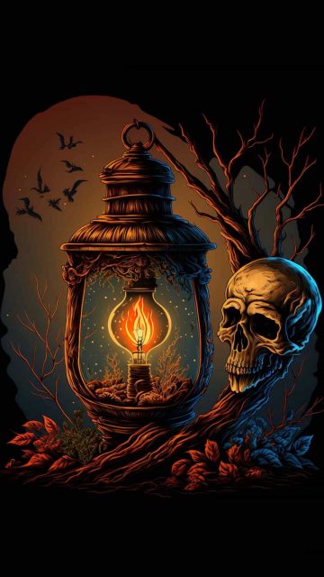Halloween Lantern iPhone Wallpaper HD