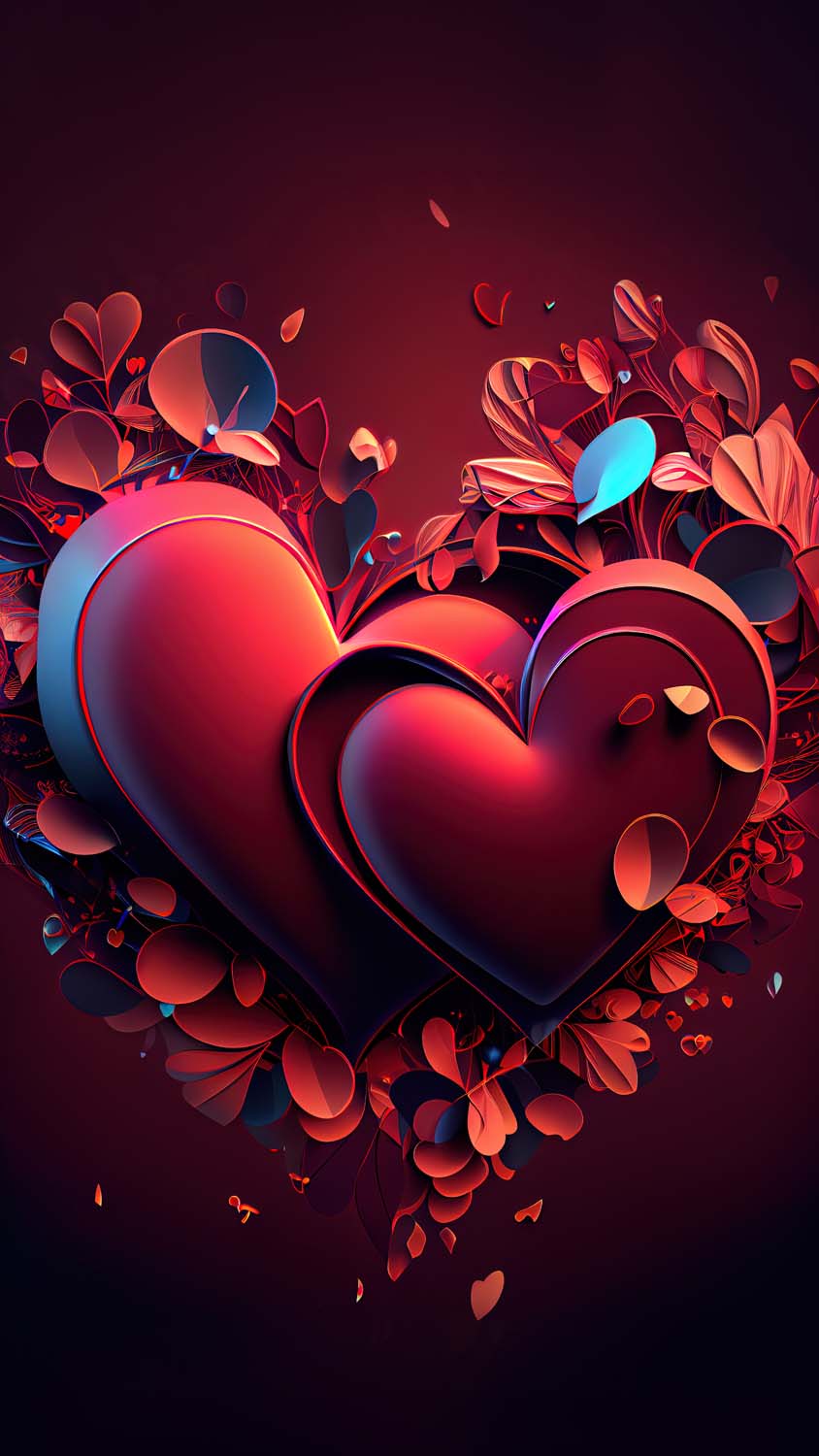 Hearts Love iPhone Wallpaper HD