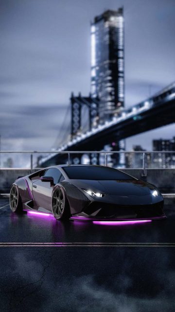 Lamborghini Carbon Fiber Black iPhone Wallpaper HD