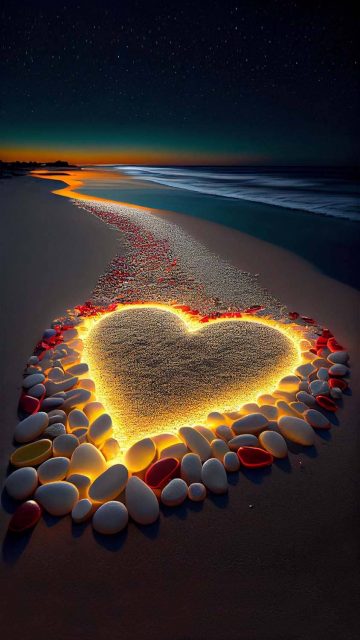 Love Beach iPhone Wallpaper HD