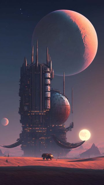 Mars Colony iPhone Wallpaper HD