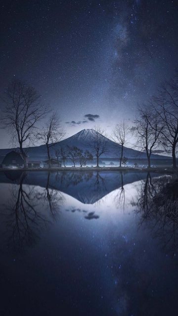 Mount Fuji Reflection Lake iPhone Wallpaper HD