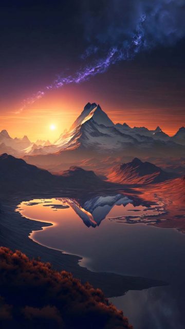 Mountain Reflection iPhone Wallpaper HD