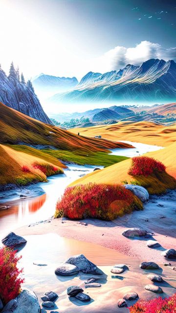 Nature Scenery AI iPhone Wallpaper HD