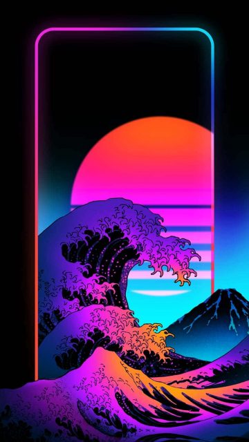 Ocean Waves Art iPhone Wallpaper HD