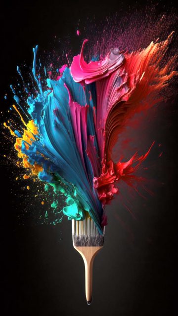 Paint Brush iPhone Wallpaper HD