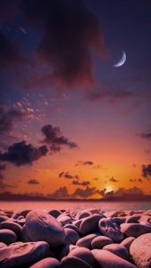 Pebbles Beach Sunset iPhone Wallpaper HD