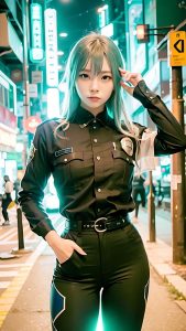 Police Officer Girl iPhone Wallpaper HD