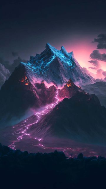 Purple Lava iPhone Wallpaper HD