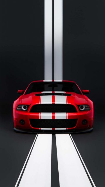 Red Shelby Mustang iPhone Wallpaper HD