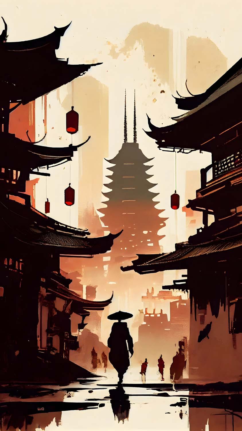 Samurai Alley iPhone Wallpaper HD