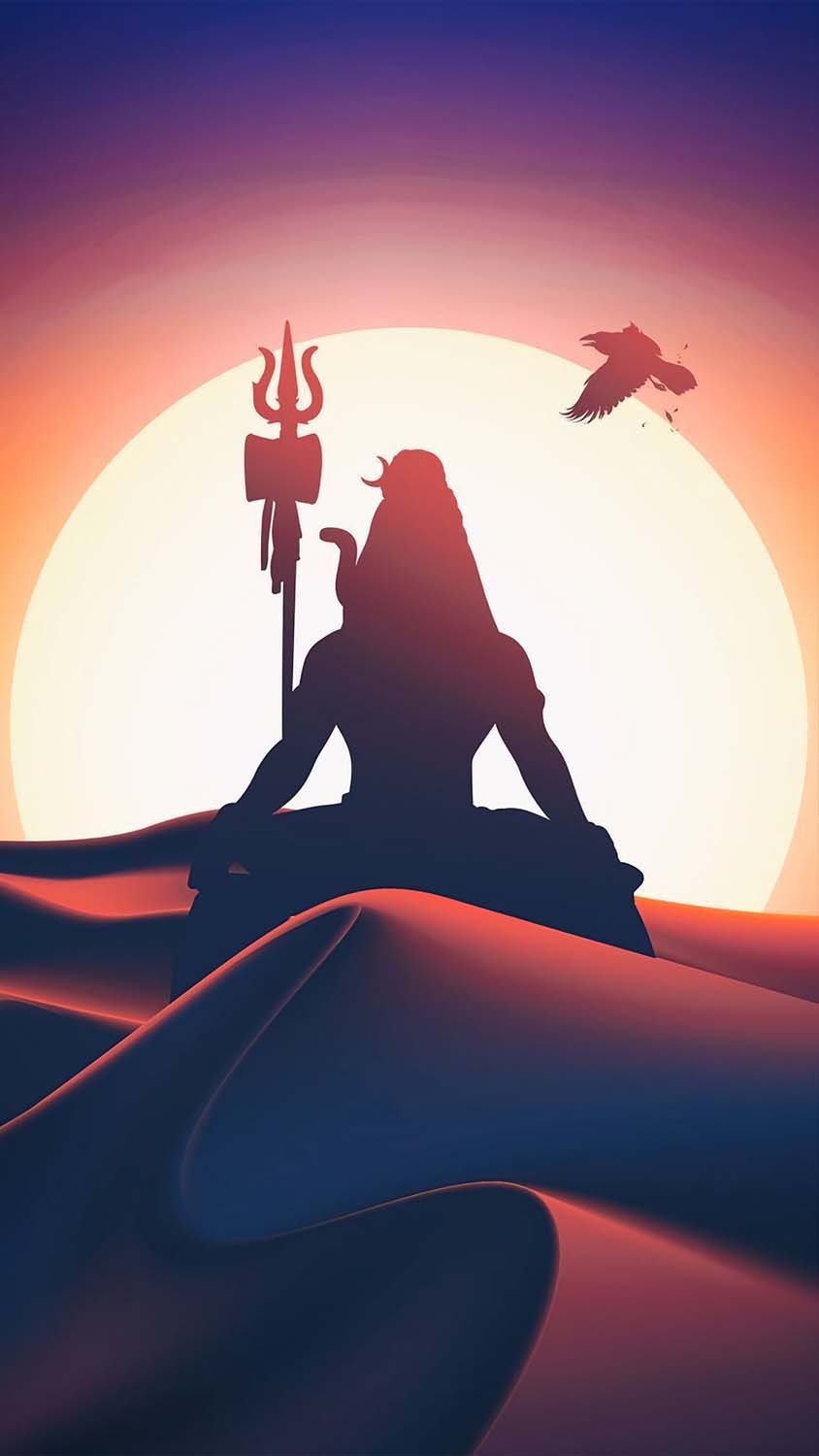Shiva in Dunes iPhone Wallpaper HD