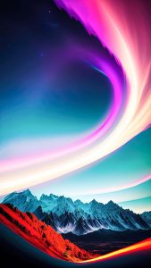 Sky Aurora AI Art iPhone Wallpaper HD