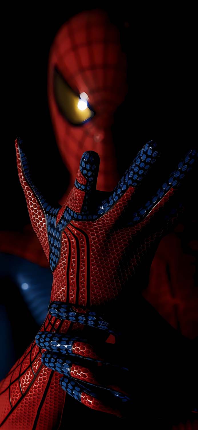 Spiderman Pose iPhone Wallpaper HD