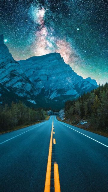 Starry Road iPhone Wallpaper HD