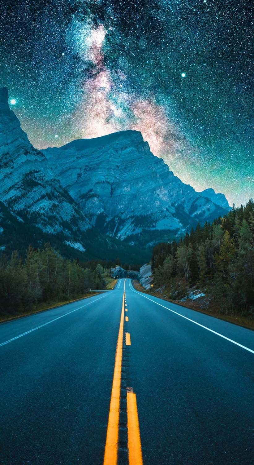 Starry Road iPhone Wallpaper HD