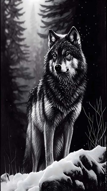 The Alpha Wolf iPhone Wallpaper HD
