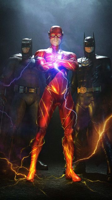 The Flash Ezra Affleck and Keaton iPhone Wallpaper HD