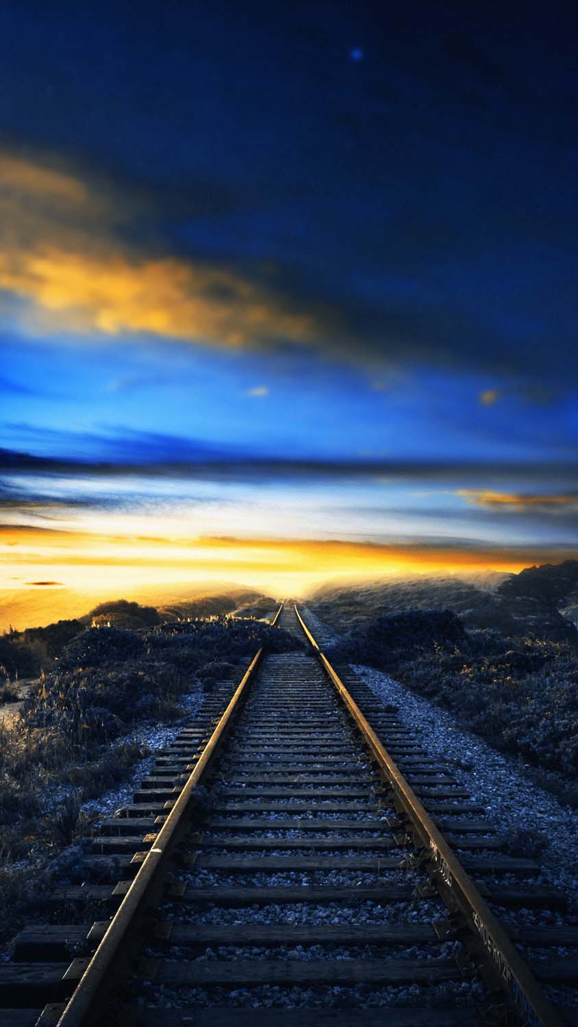 Train Track iPhone Wallpaper HD