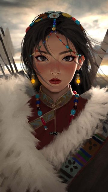 Tribal Girl iPhone Wallpaper HD
