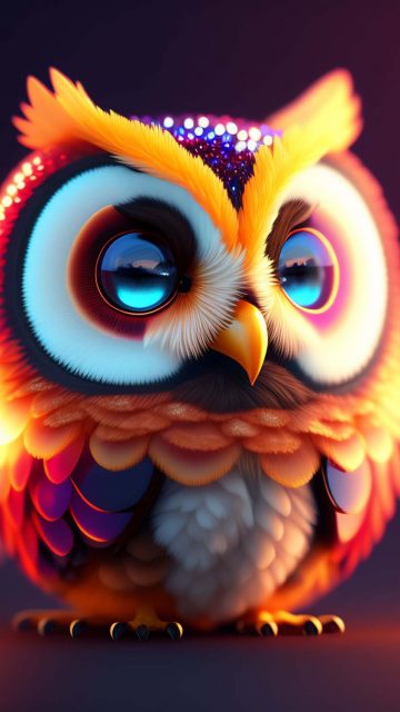 Ai Owl iPhone Wallpaper HD