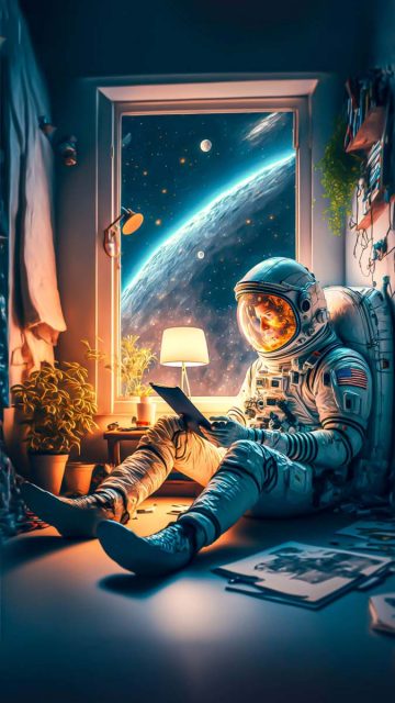 Astronaut in Dreams iPhone Wallpaper HD