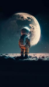 Baby Astronaut iPhone Wallpaper HD