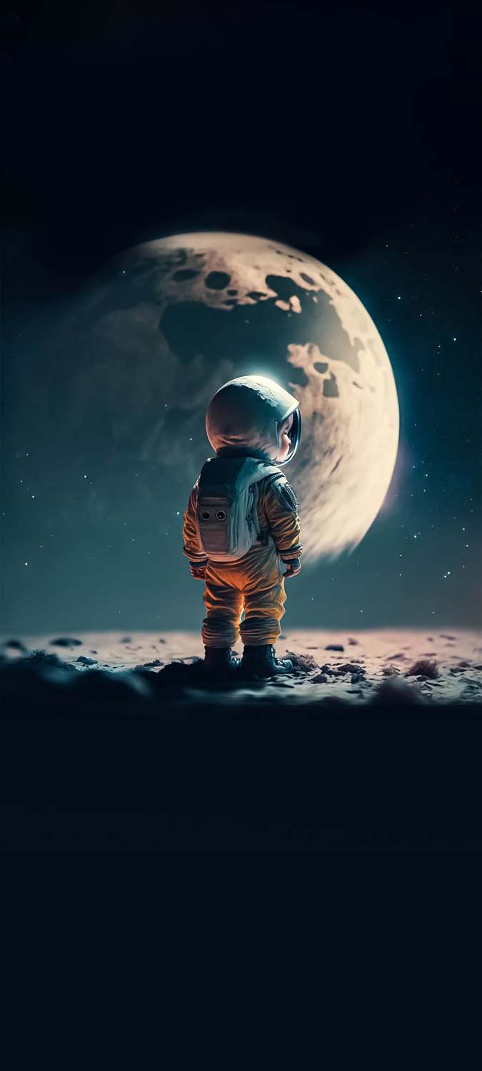 Baby Astronaut iPhone Wallpaper HD