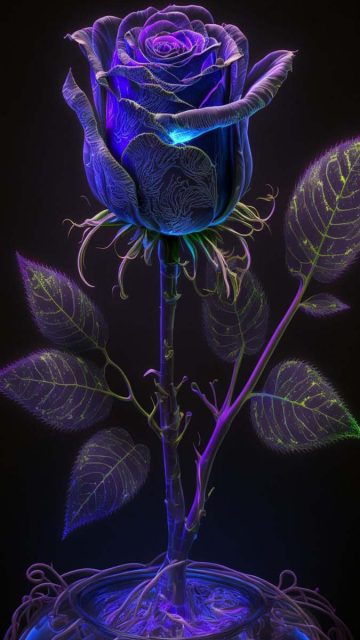 Blue Rose iPhone Wallpaper HD