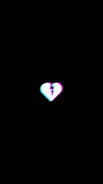 Broken Heart Glitch iPhone Wallpaper HD