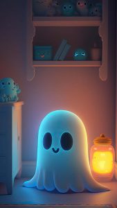CUTE GHOST iPhone Wallpaper HD