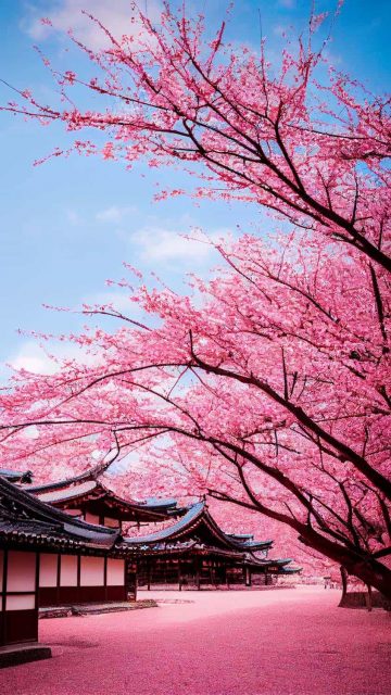 Cherry Blossom Sakura Trees iPhone Wallpaper HD