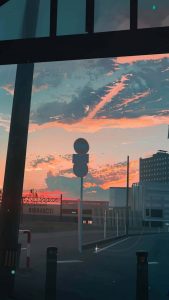 Cloudy Sunset Sky iPhone Wallpaper HD