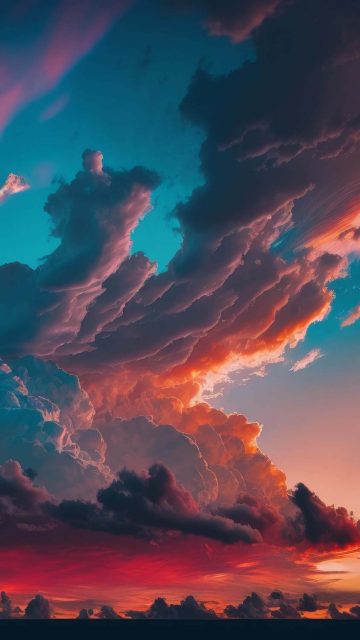 Cloudy Sunset iPhone Wallpaper HD