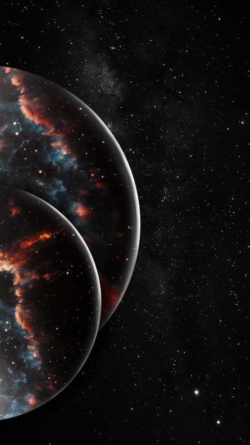 Cosmic Planets iPhone Wallpaper HD